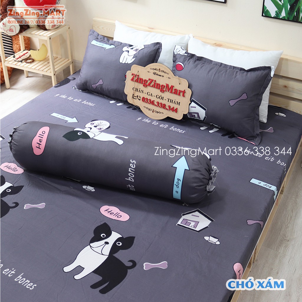 (GIẢM GIÁ) Sét 4 Món Ga Gối Kèm Vỏ Gối Ôm Poly Cotton Nhiều Mẫu Đẹp (Được chọn mẫu) | BigBuy360 - bigbuy360.vn