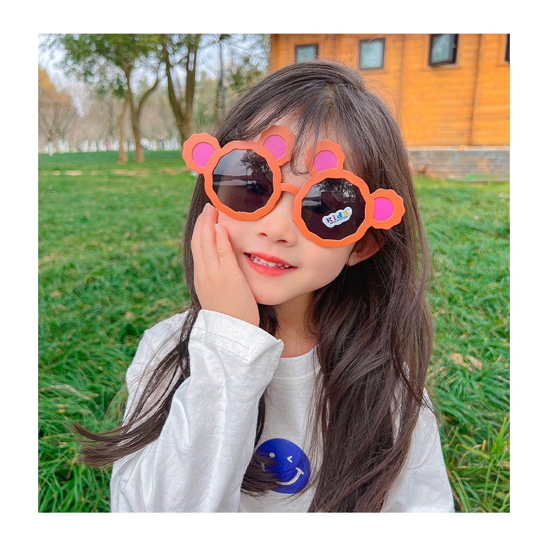 Kính Mát Tròng Đen Hình Tai Gấu Thời Trang Chất Lượng Cao