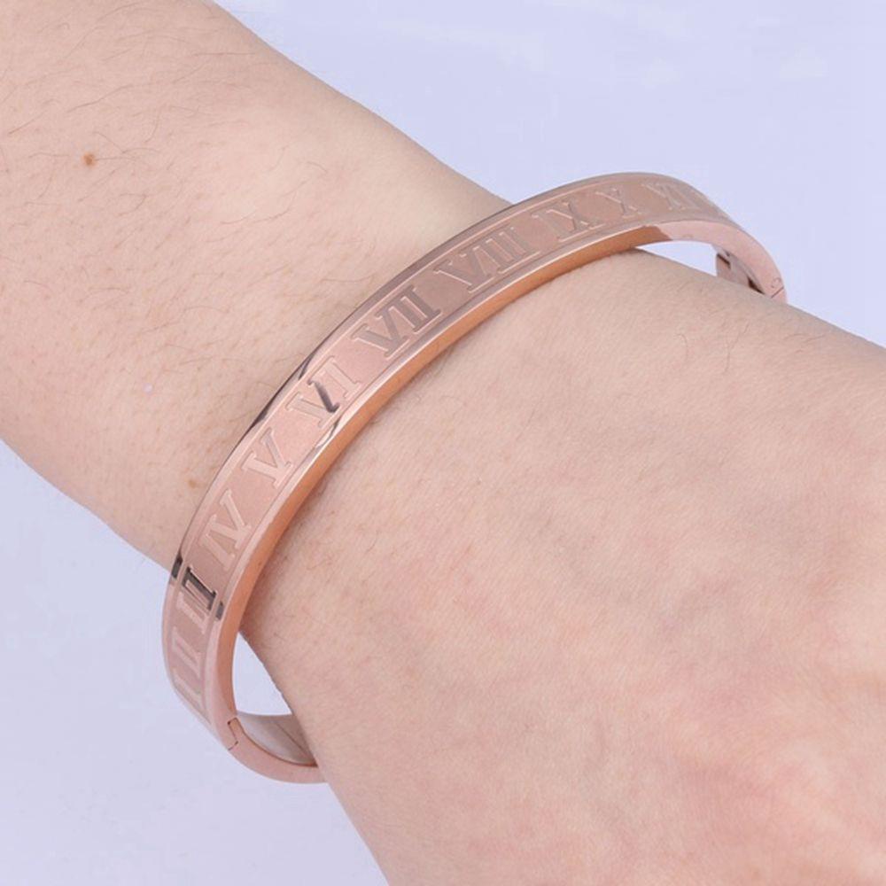 Vòng Tay Mặt Số La Mã Thời Trang Cho Cặp Đôi|Thép Titan