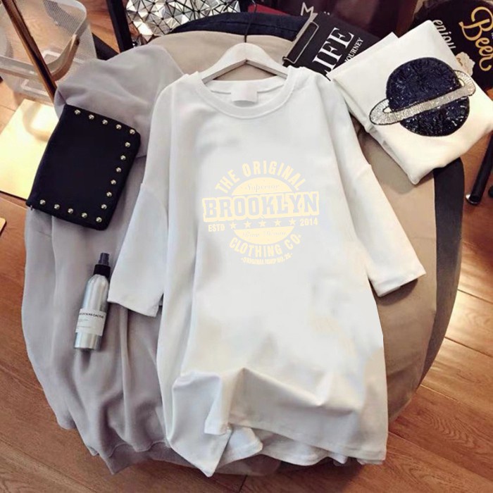 FASHMILY Áo thun tay ngắn dáng rộng thời trang mùa hè mới trẻ trung dành cho nữ