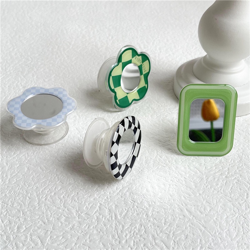 Nhẫn Đỡ Điện Thoại Bằng Acrylic Trong Suốt Hình Hoa Tulip
