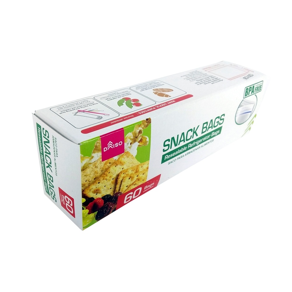 Daiso Túi zip dùng trong nhà bếp có khóa kéo 16x10cm 60 cái