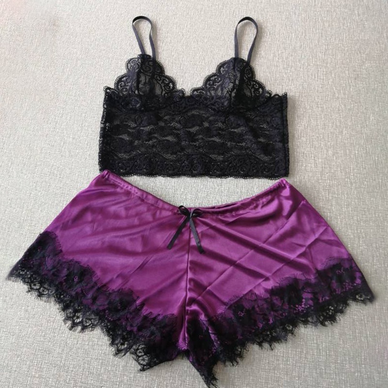 Bộ pijama ren AOWEINISI; thiết kế quyến rũ thời trang cho nữ