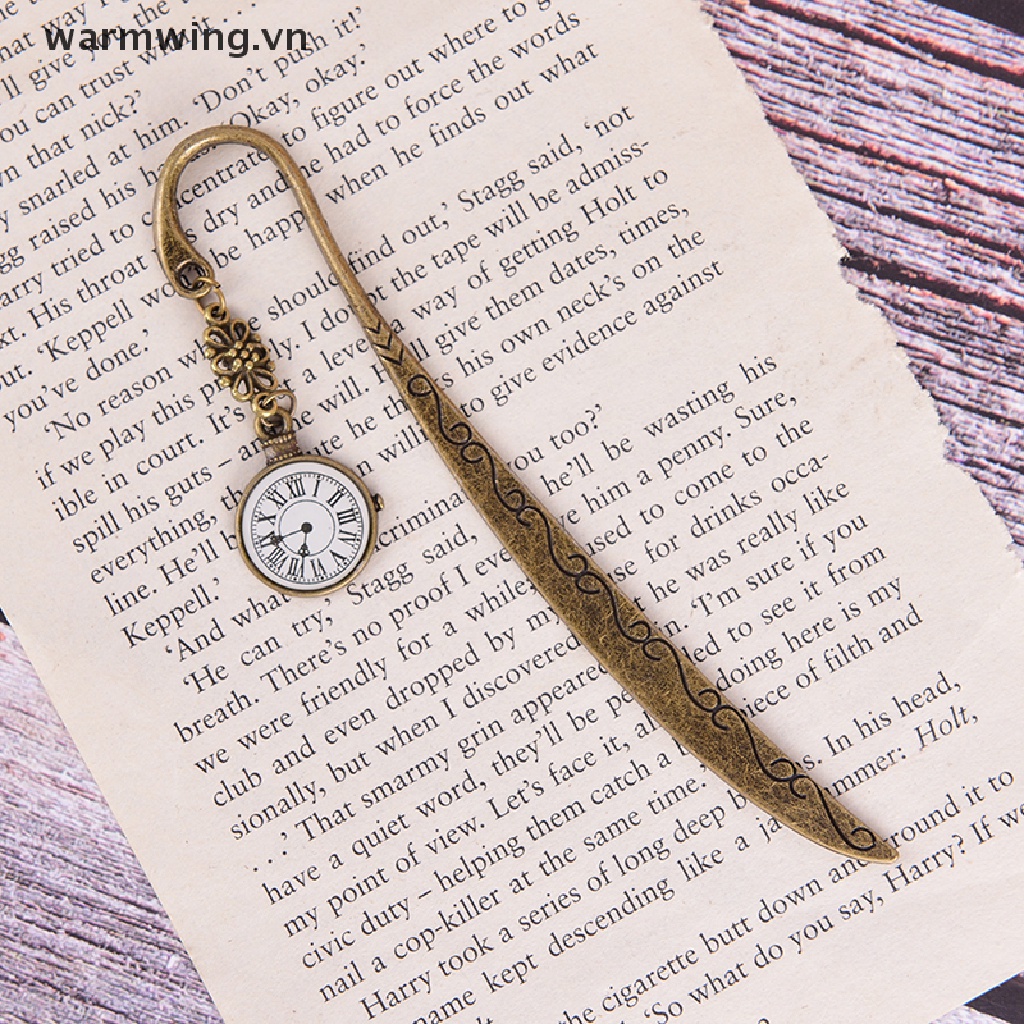[warmwing] Thẻ Đánh Dấu Sách Bằng Hợp Kim Đồng Phong Cách retro vintage Tự Làm Để Làm Quà Tặng