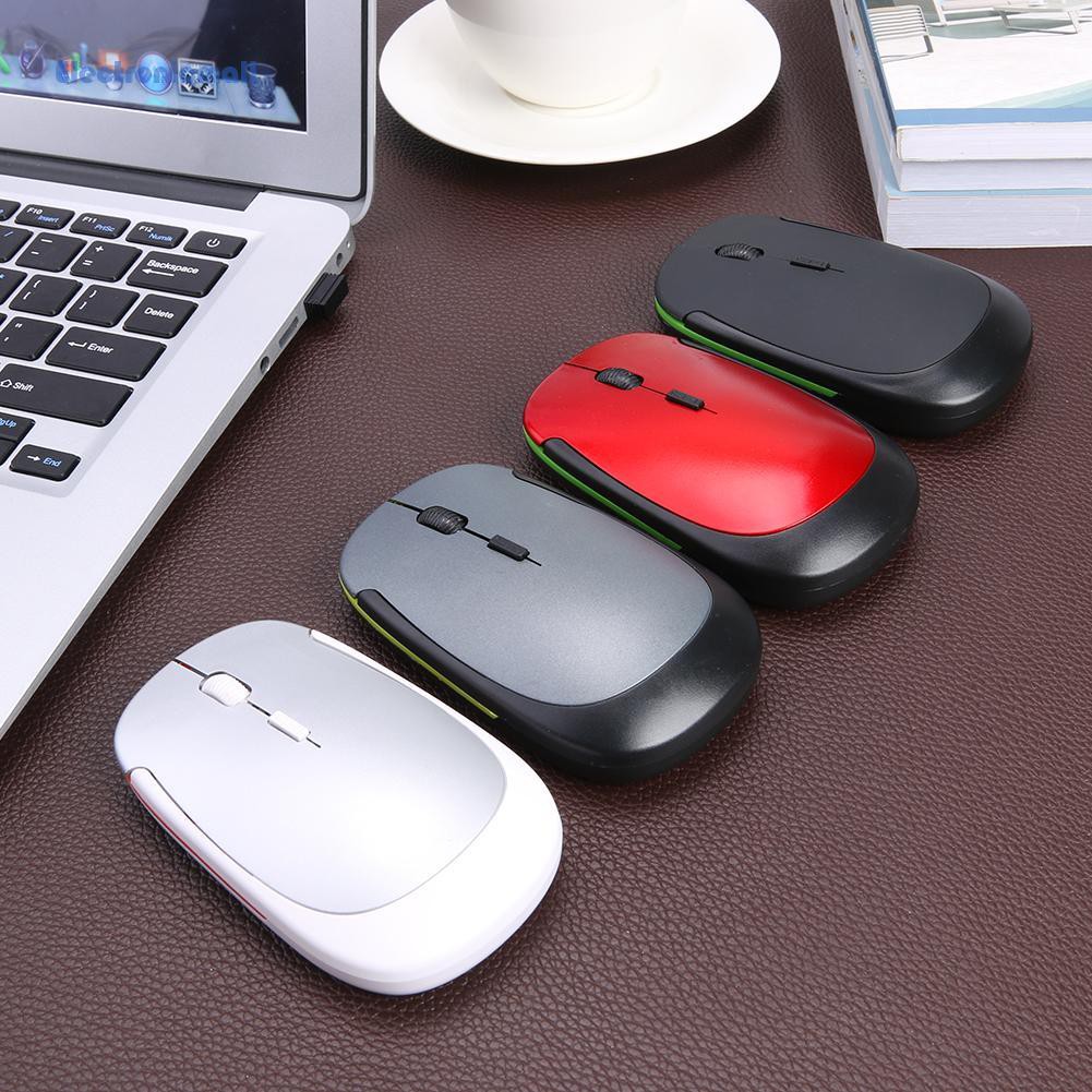 Chuột Quang Không Dây Điện Tử 4 Nút 2.4g 1600dpi Tích Hợp Đầu Nhận Usb