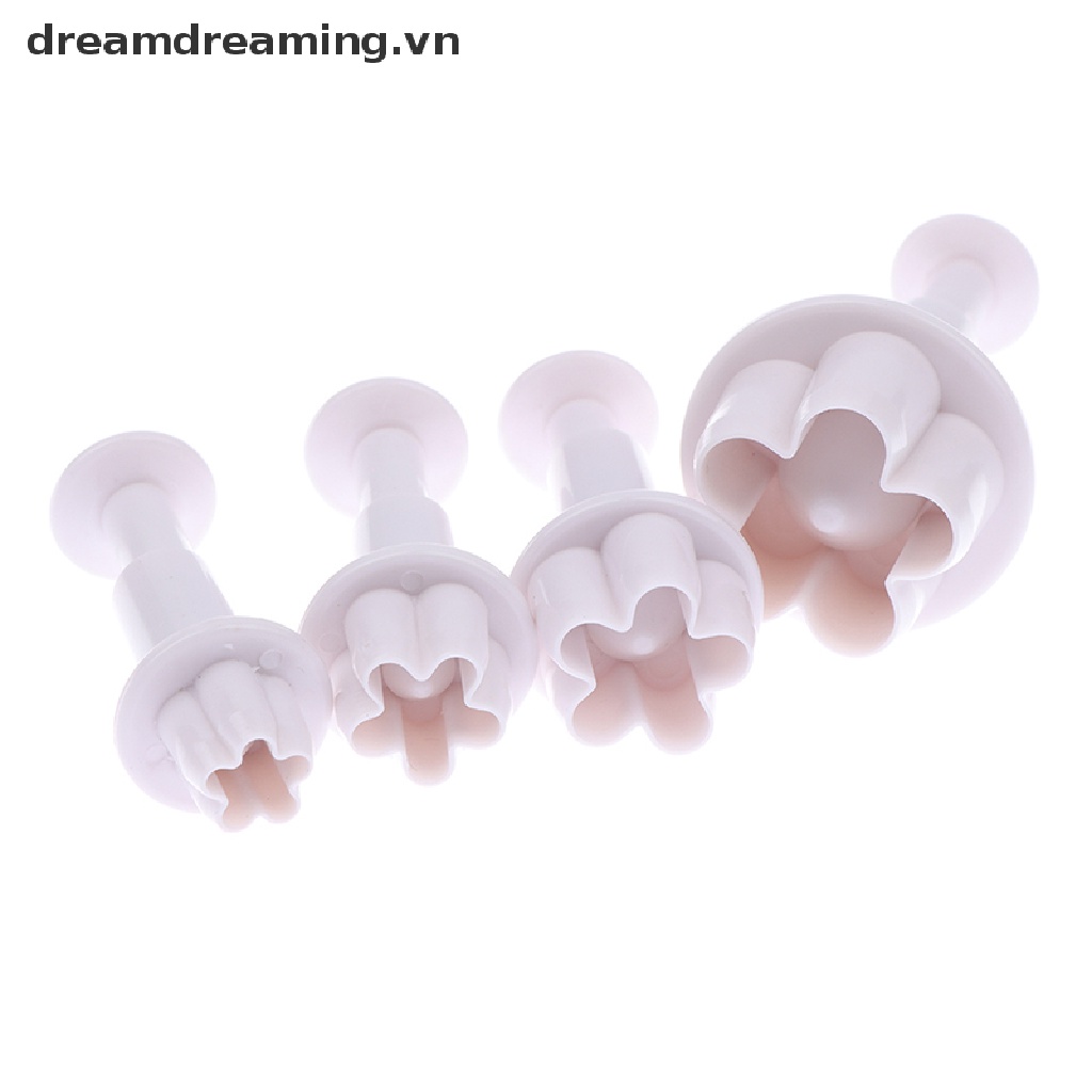 Bộ 4 Khuôn Cắt Kẹo Đường Hình Hoa Mận