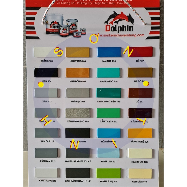 Sơn sắt mạ kẽm Epoxy Dolphin 2 thành phần ( Sơn 2k gồm nhiều màu ) loại 4kg