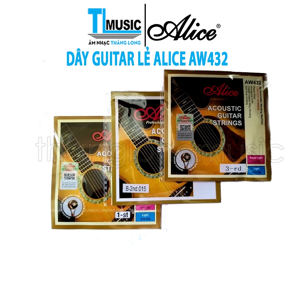 Dây lẻ alice Aw432(011.52)cho đàn acoustic