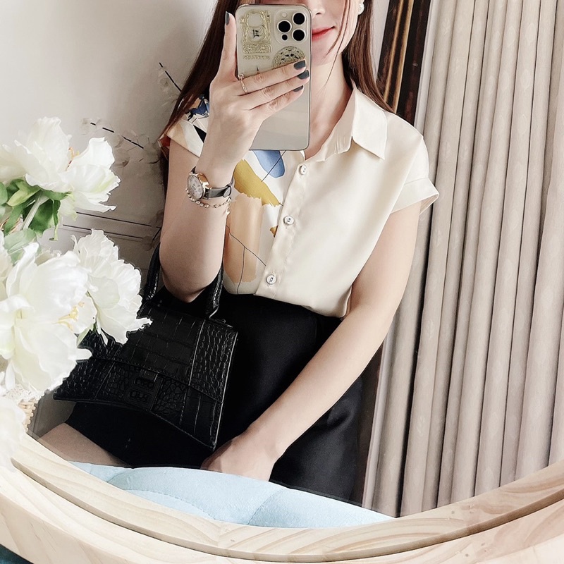 Áo kiểu của nữ G204 CÓ BIG SIZE chất lụa cực mát, kiểu dáng thời trang thanh lịch - GEM Fashion