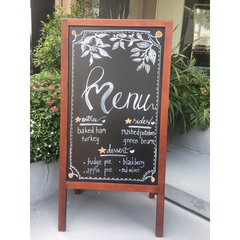 Bảng menu 2 mặt đứng ROMANA 60x120cm.