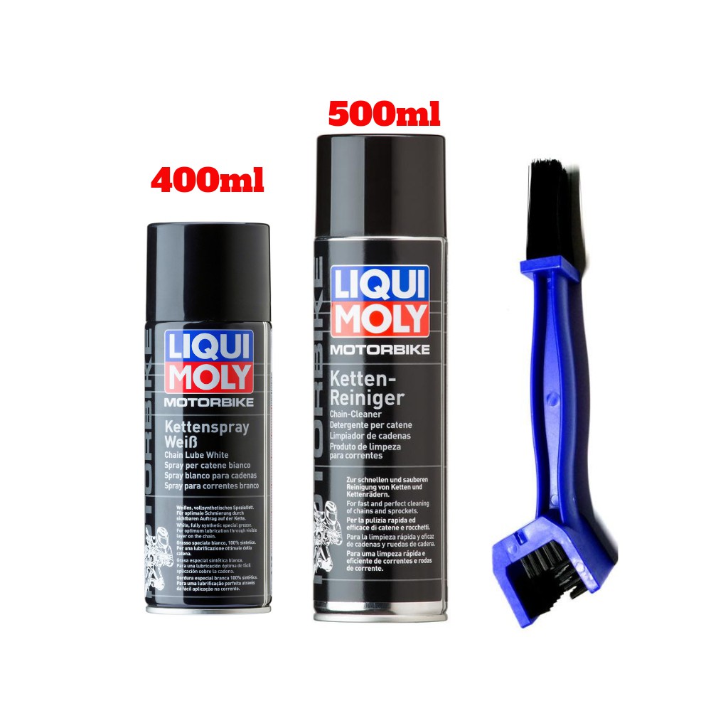 Combo Vệ Sinh Dưỡng Sên có phốt cao su Cao Cấp Liqui Moly 1591 &amp; 1602 Kèm Bàn Chải