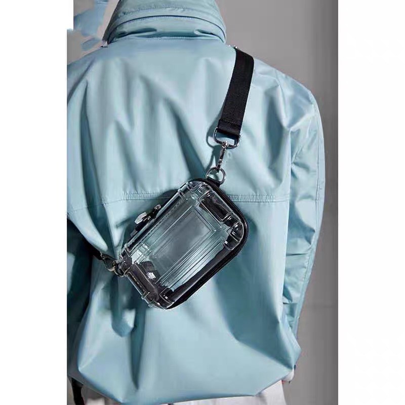 Túi Đeo Chéo ZARA mini Hình Hộp Cứng Trong Suốt Thời Trang Unisex Sành Điệu