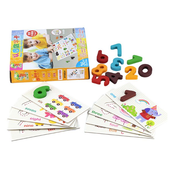 Đồ Chơi giáo dục mầm non, thẻ học tiếng Anh (số học)- An Toàn cho Bé - XY11
