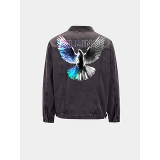 Áo khoác bò Rainbow Dove Denim Jacket
