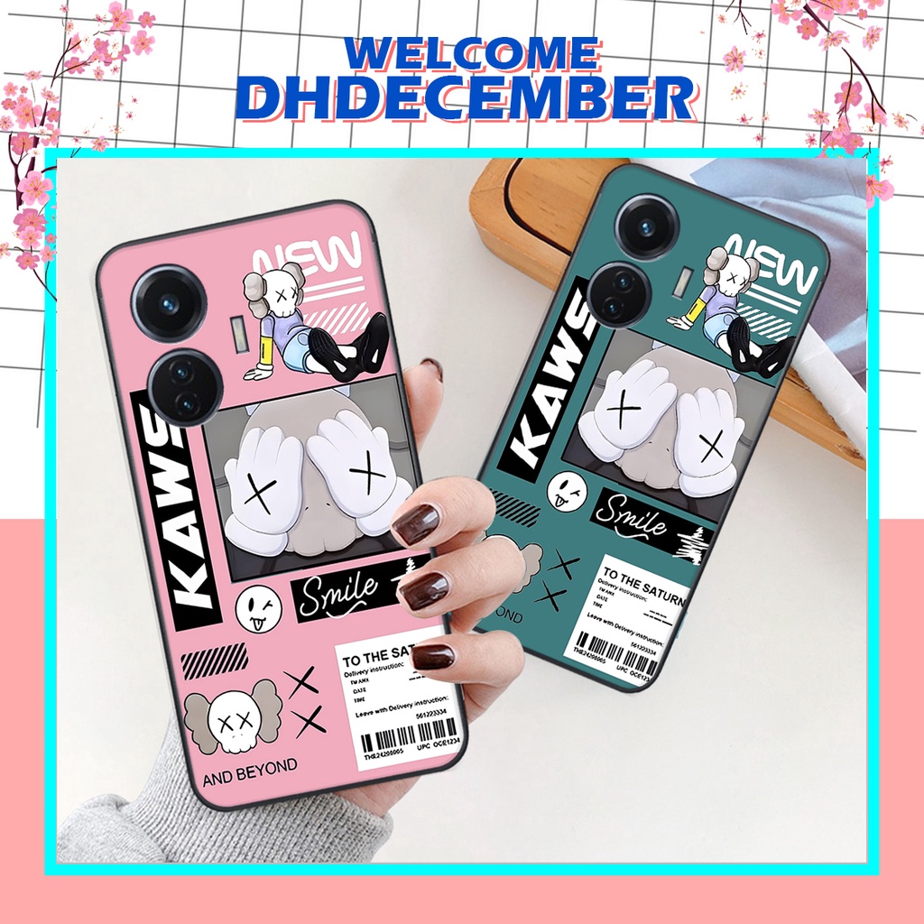 Ốp lưng Vivo Y55 2022 - BẢO VỆ CAM -in hình gấu K@ws, gấu nâu, dor@emon RẺ- ĐẸP- BỀN