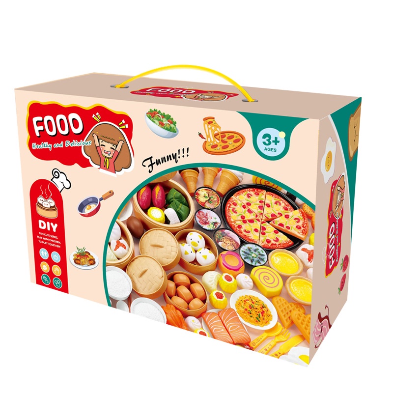 Đồ chơi giáo dục BeThongMinh bộ nhà bếp nấu ăn 88 chi tiết nhựa ABS giáo dục màu sắc hình khối cho bé