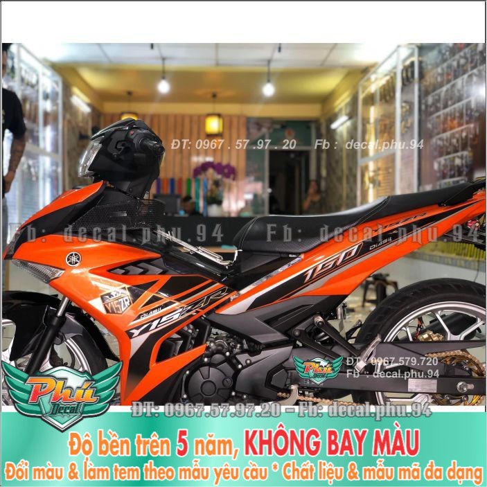 Tem rời Exciter 150 Y15Zr Cam đen Candy (H) -1
