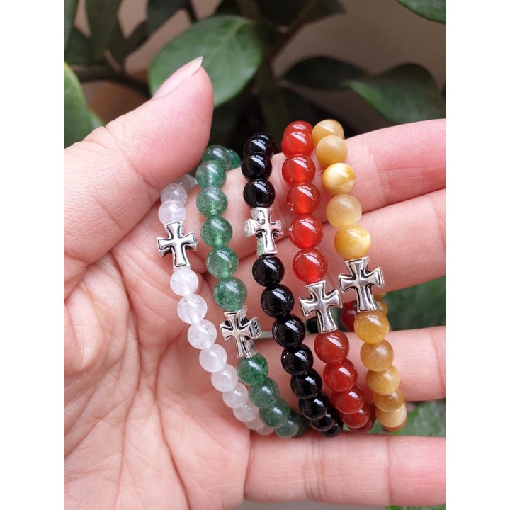 Cham thánh giá bạc 925 - mân côi bạc