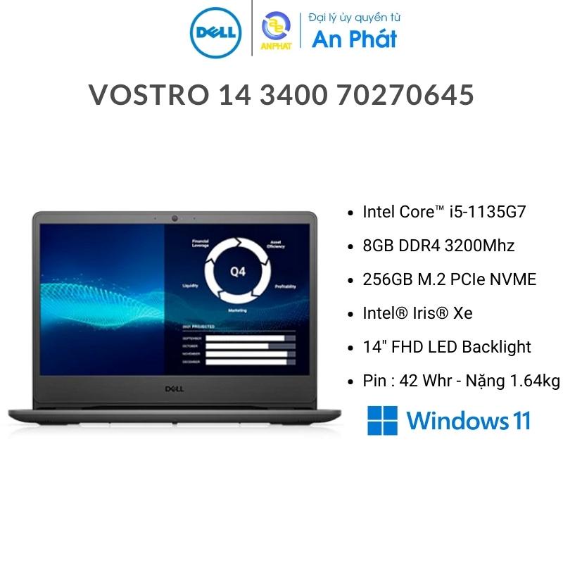 [Mã ELBAU7 giảm 7%] Laptop Dell Vostro 3400 70270645 (Core™ i5-1135G7 + 14.0-inch FHD)