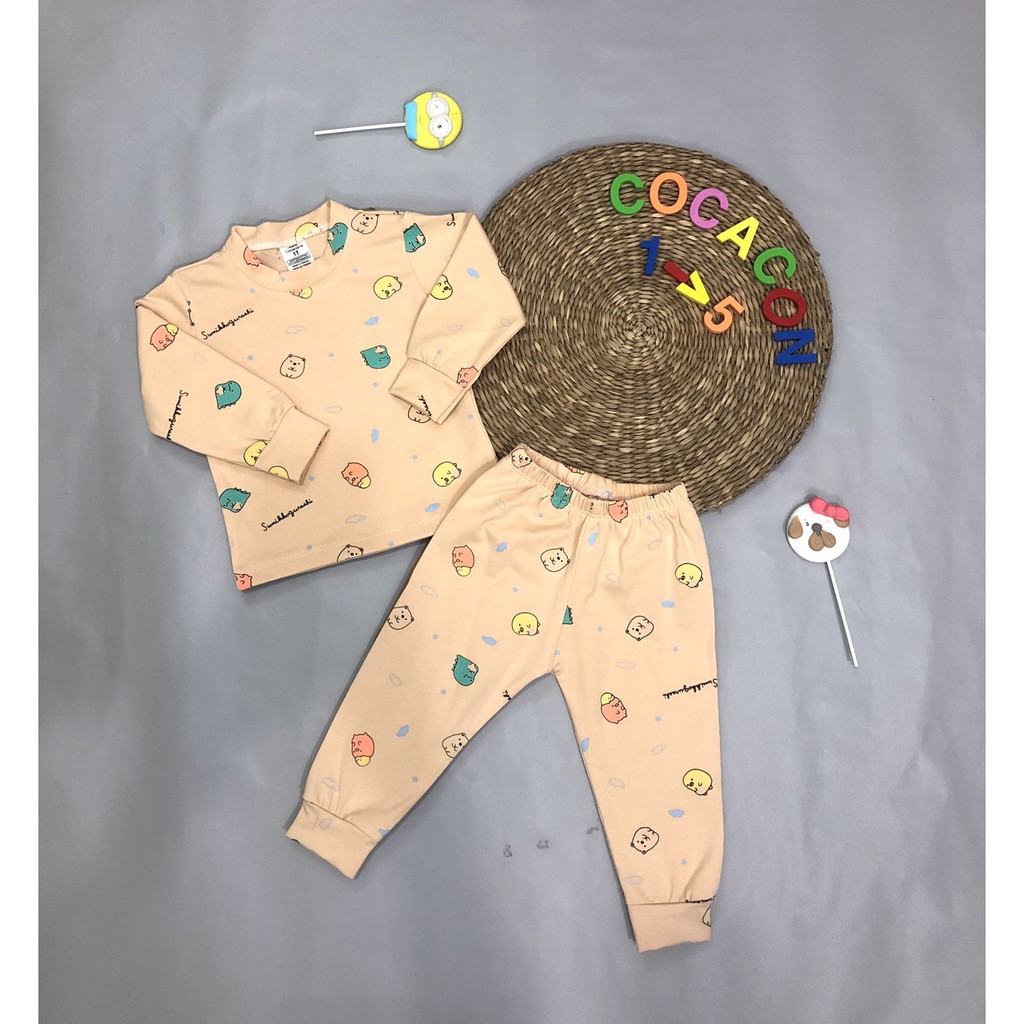 COMBO 5 Bộ dài thun cotton chất đẹp cho bé trai / bé gái (6-14kg) - Cocacon's