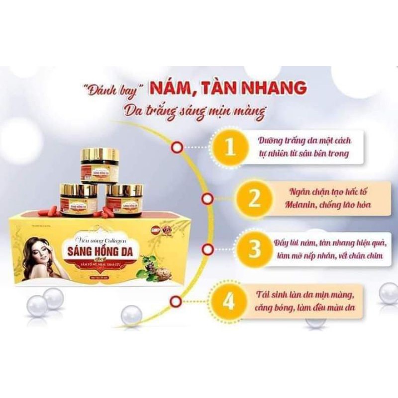 Combo 3 lọ viên uống colagen( Sáng Hồng Da) | Thế Giới Skin Care