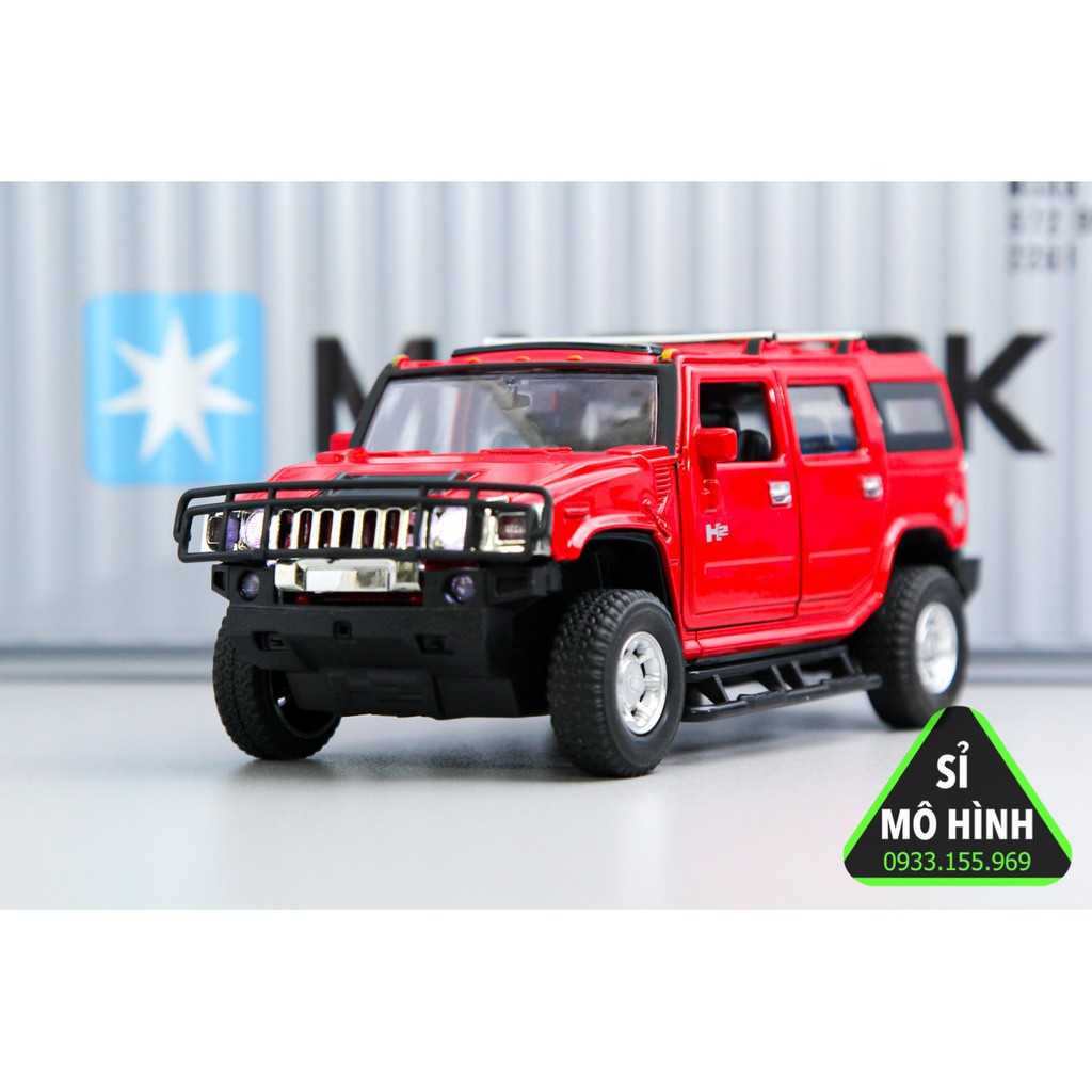 Mô hình xe Hummer H2 1:32 Đỏ