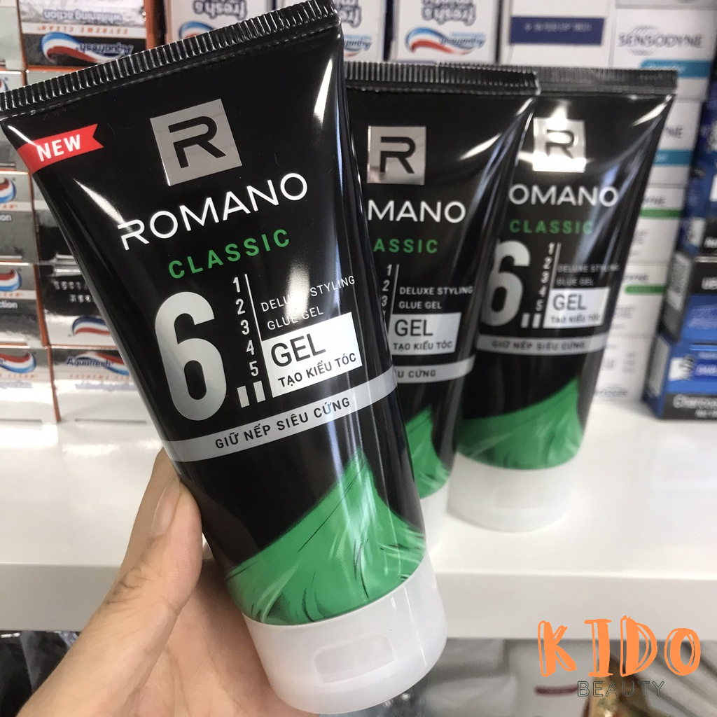 Keo vuốt tóc cứng ROMANO Classic Deluxe Styling Glue Gel 150g - Gel tạo kiểu tóc nam