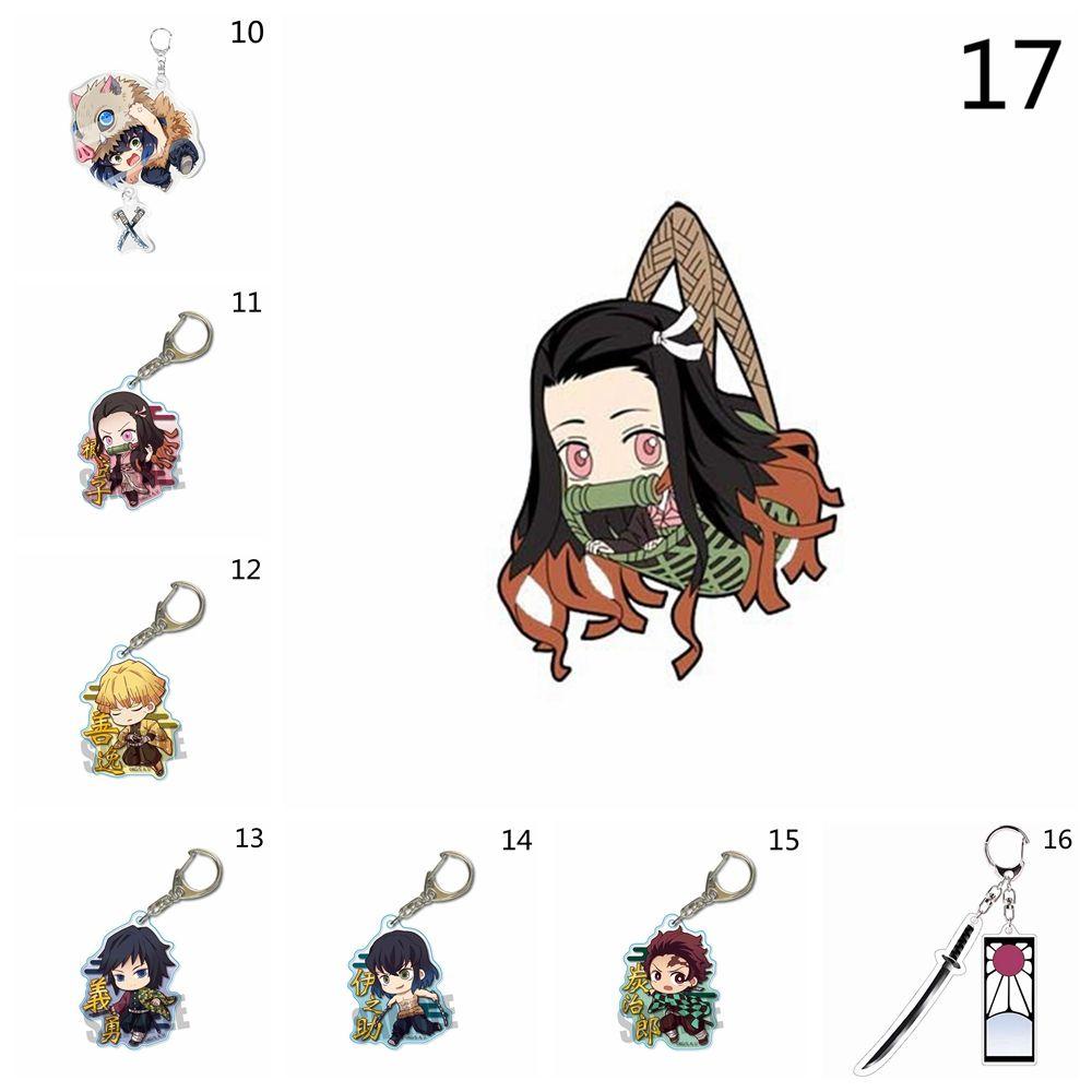 Móc Khóa Nhựa Acrylic Họa Tiết Hoạt Hình Kimetsu Demon Slayer