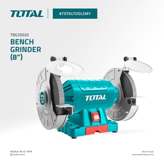 Máy mài hai đầu total tbg35020 350 w - kích thước đá 8 inch -kèm theo 1 bộ nắp che chắn