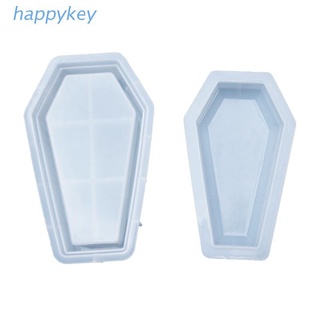 Khuôn silicon làm hộp đựng trang sức resin epoxy DIY hình quan tài Halloween