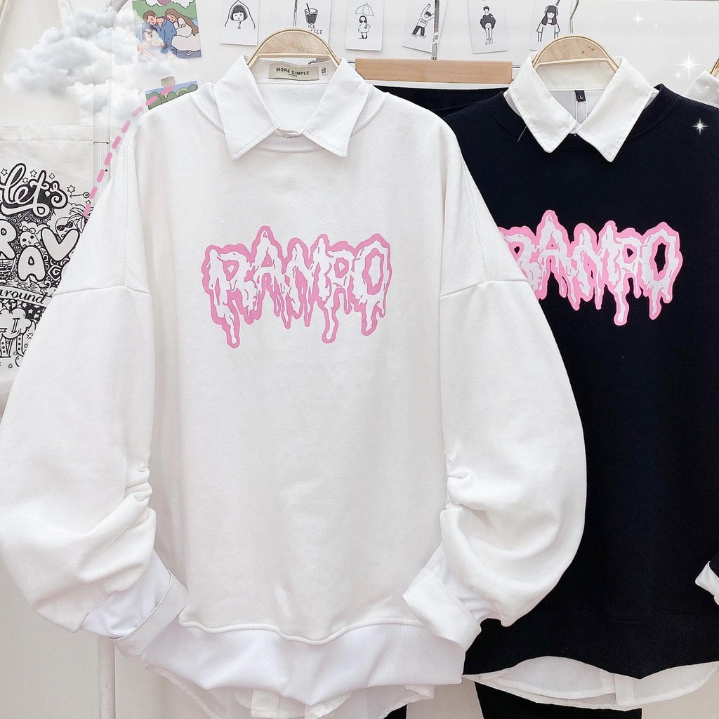 Áo sweater rampo ( ảnh tư chụp )
