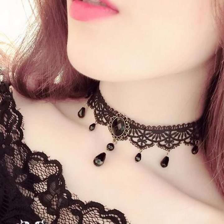 VÒNG CỔ CHOKER ĐEN CÁ TÍNH - MELY CK04