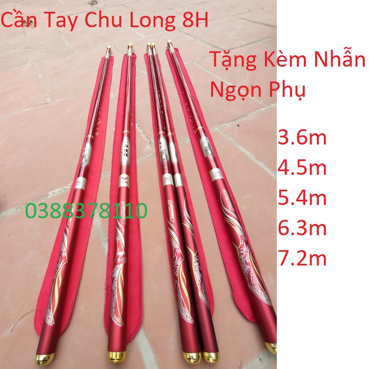 Cần Câu Tay Chu Long 8H Tặng Kèm Nhẫn Và 1 Ngọn Phụ