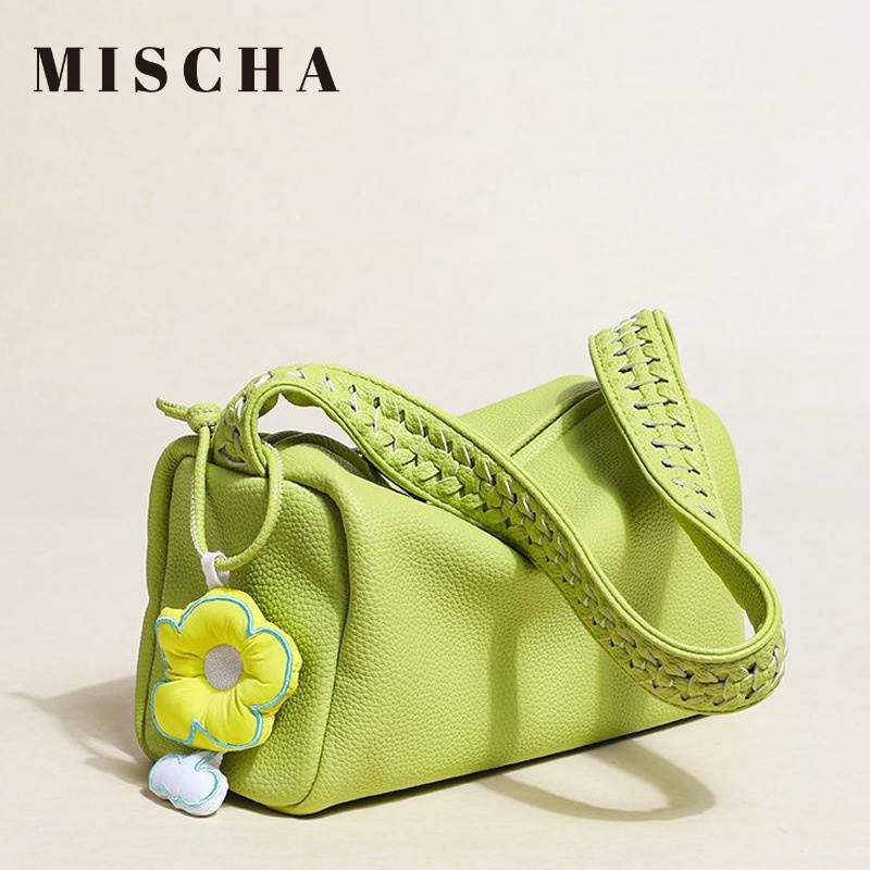 Mischa Túi Đeo Vai Da PU Mềm Màu Trơn Sức Chứa Lớn Thời Trang Dễ Phối Đồ