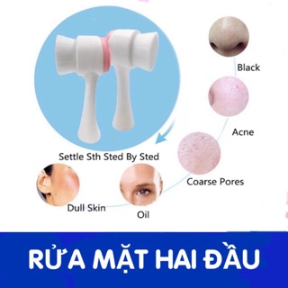 Cọ rửa mặt 2 đầu siêu mịn