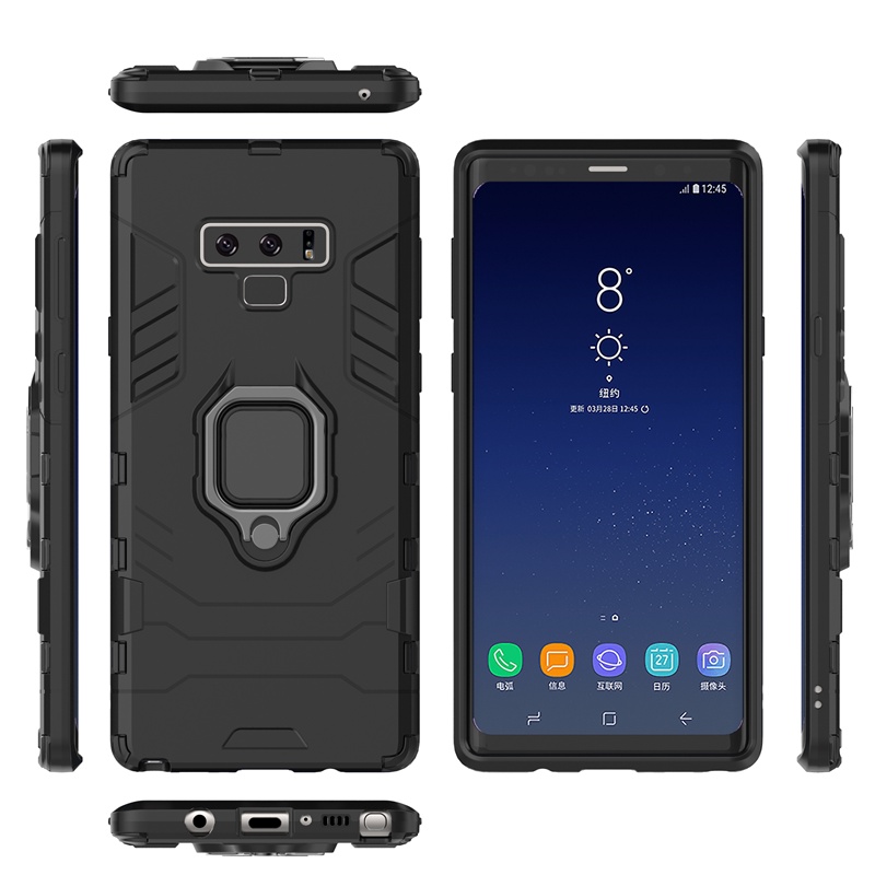 Ốp Điện Thoại Kiểu Giáp Iron Man Kèm Giá Đỡ Nhẫn Từ Tính Cho Samsung Galaxy S8 S9 S10 Plus Note 9 10 Plus S10e S10 5G S10 Lite