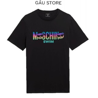 Áo thun nam GẤU 194 - MEN cổ tròn tay ngắn vải coton co dãn, dày dặn, form regular fit - Moschino Phản Quang ་
