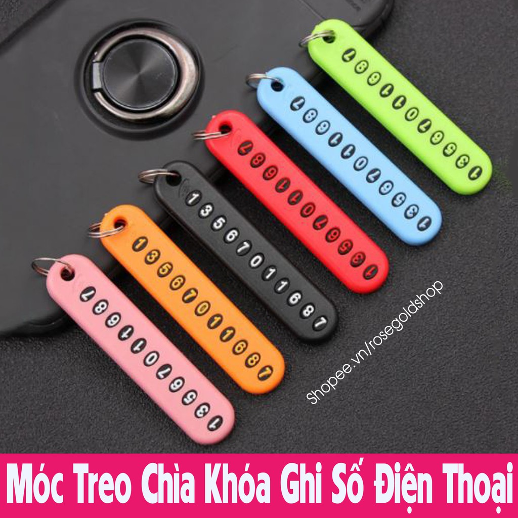 Móc Đeo Chìa Khóa Ghi Số Điện Thoại Tự Chọn Tránh Thất Lạc