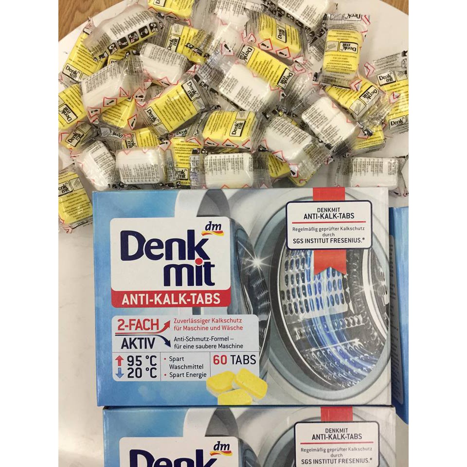 Lẻ viên tẩy lồng giặt Denkmit hàng chuẩn Đức, tẩy &amp; chống bám cặn - Gemizy Shop