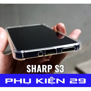 [Sharp S3] Ốp lưng silicon dẻo trong chống sốc Pudini