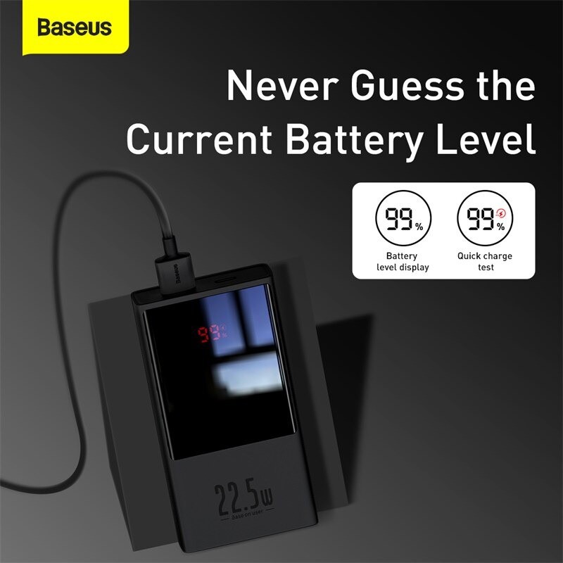 Pin sạc dự phòng Baseus Super Mini Digital Display Power Bank ( 10000mAh / 20000mAh, 22.5W, màn hình LED)