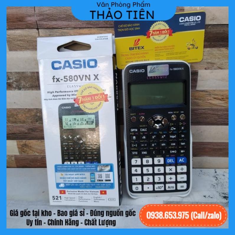 🔥kho sỉ vpp🔥 Máy tính Casio FX 570VN Plus –  580VNX Bảo Hành 7 NĂM Chính Hãng nhập khẩu THÁI LAN - VPP Thảo Tiên