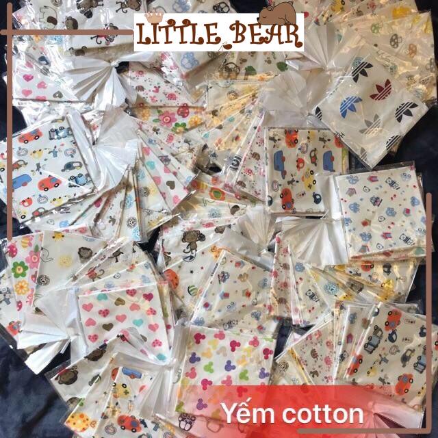 Khăn Yếm Hàng Cao Cấp Mẫu Tam Giác Cotton Có Cúc Bấm Cho Bé Yêu - Little Bear