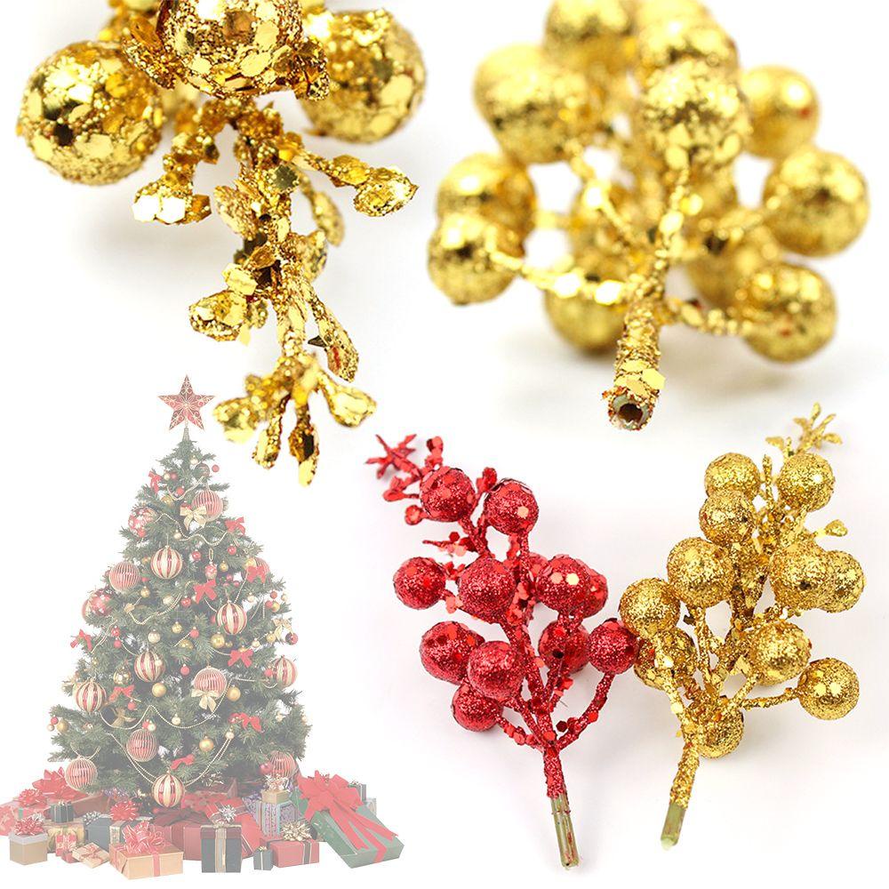 Set 24 / 10 Nhánh Quả Mọng Nhân Tạo Trang Trí Tiệc Cưới / Giáng Sinh DIY