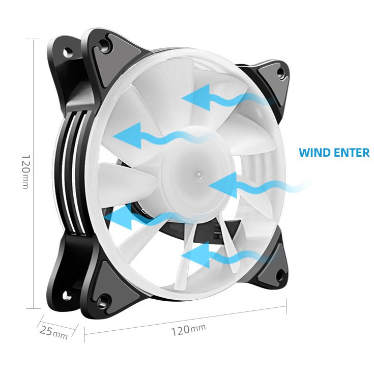 Quạt Tản Nhiệt, Fan Case Coolmoon K1 - Led Nhiều Màu