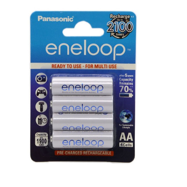 Pin sạc Panasonic AAA/AA Eneloop Trắng