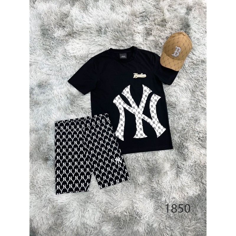 | Ảnh Thật | Áo Yankee Đen Trắng Logo Trước