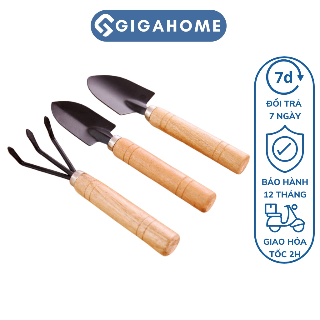 Bộ 3 Món Dụng Cụ Làm Vườn Mini GIGAHOME Trồn Cây Cảnh, Sen Đá Tiện Dụng 4221