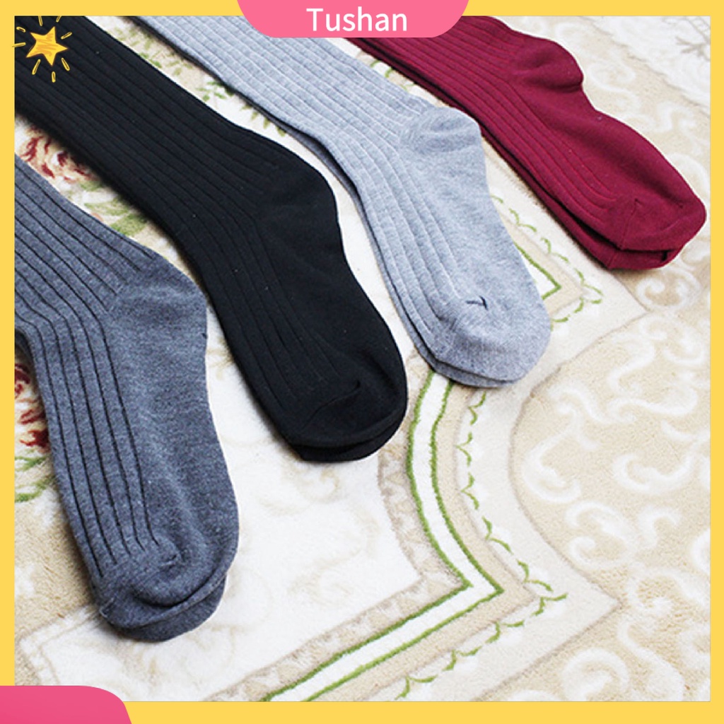 Đôi Tất Đầu Gối Ấm Áp Bằng Cotton Dày Thời Trang Mùa Đông