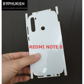 Miếng film NHÁM PPF loại xịn phủ full 99% Redmi Note 8 mặt sau